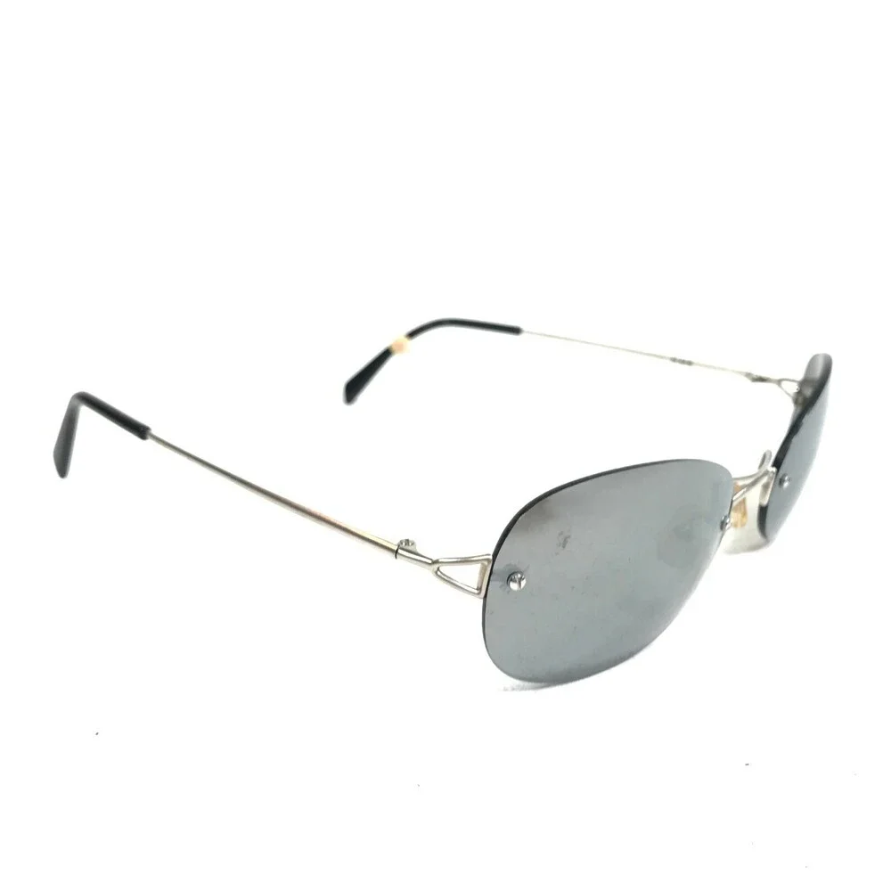 Proksch's Sunglasses M 44 8 Gray Round Cat Eye Wrap Wire Frames w Black Lenses
